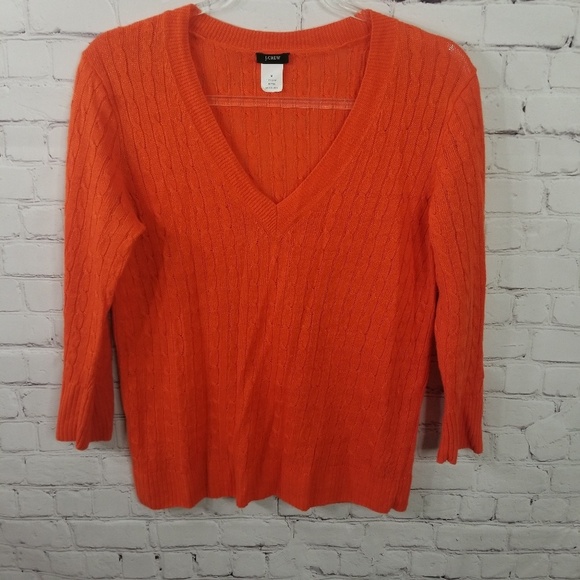 J. Crew Sweaters - J Crew Lightweight linen V neck cable knit Sweater
